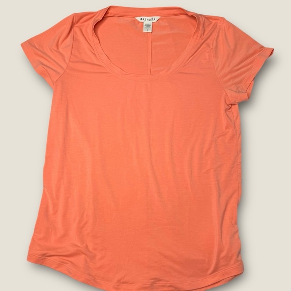 Athleta Tops - Athleta Coral Short Sleeve Stratus II Tee Size small petite